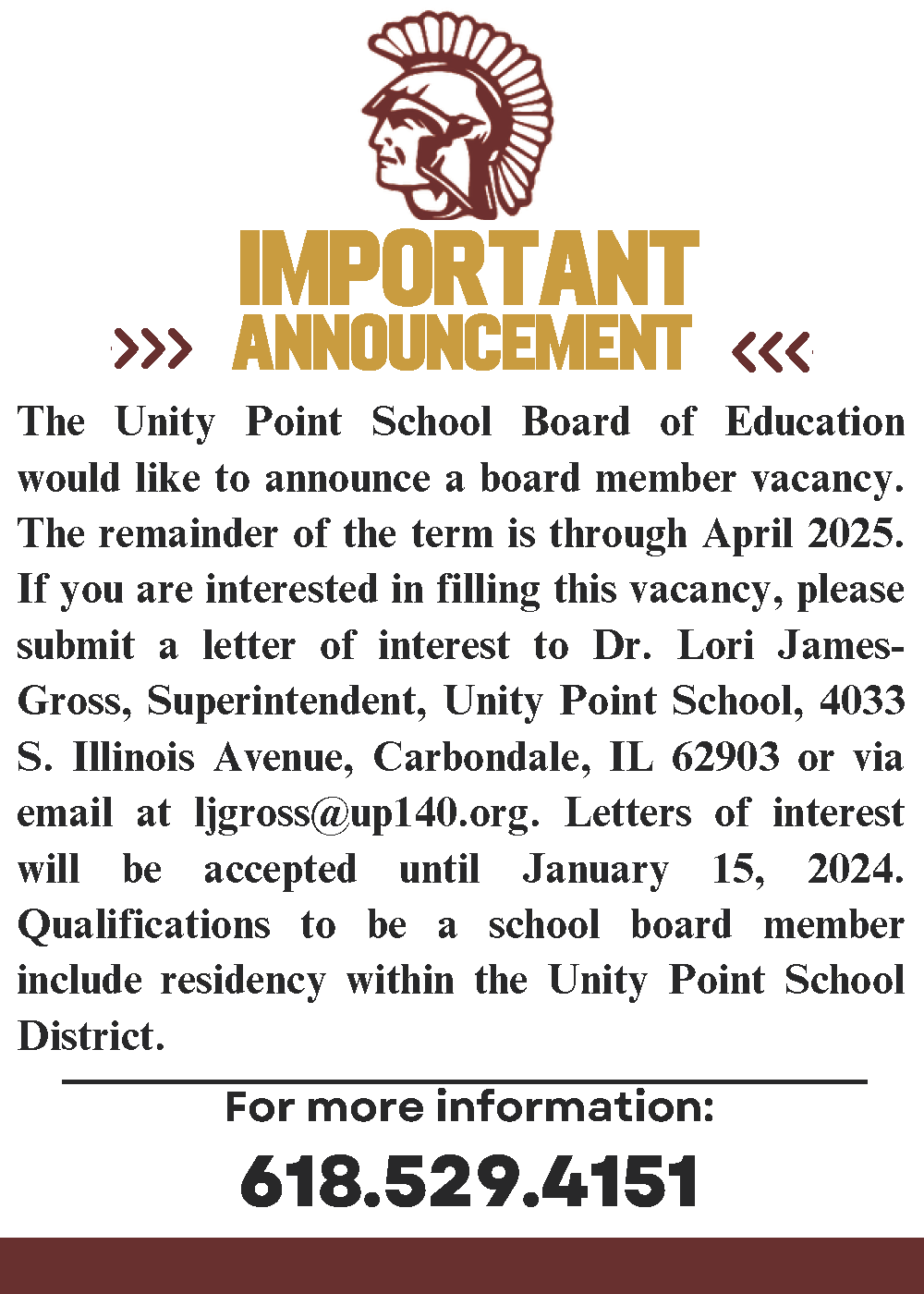 Home Unity Point Community Consolidated School District 140